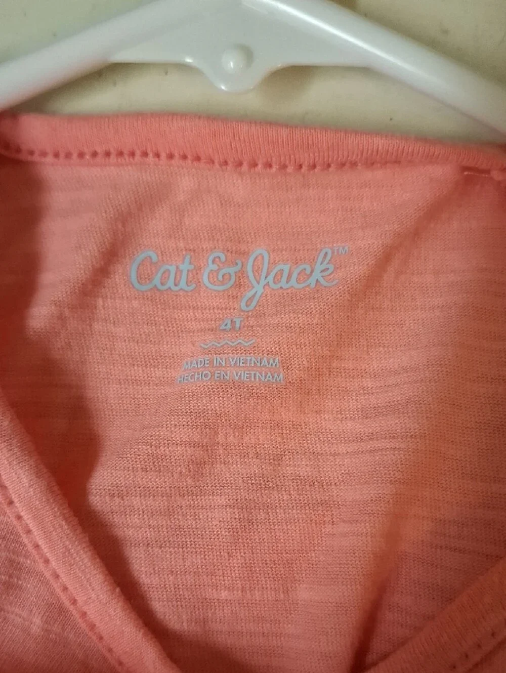 Cat & Jack Coral Eyelet Sleeve Dress with Waist Bow